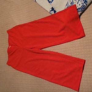 Coral Cropped Pull on Pants